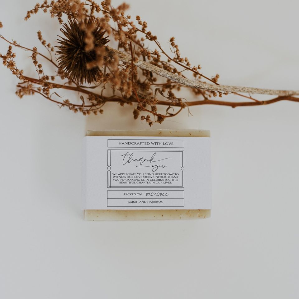 10 Soap Labels with Option to Expand | Soap Wedding Favors Labels | Personalized Labels for Wedding | Mini Soap | Soap Wrapper Bands