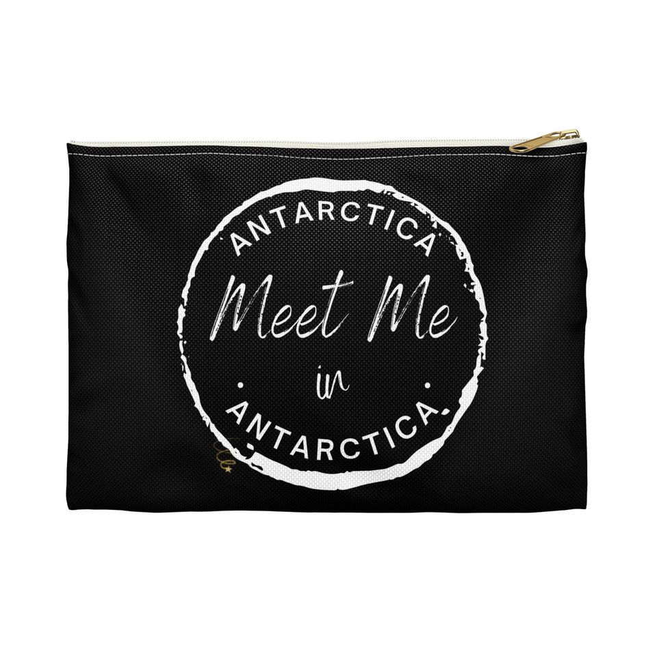 Flat Earth Meet Me In Antarctica Accessory Pouch