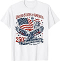 USA 250 Years Anniversary Patriotic 4th of July 1776-2026 T-Shirt