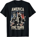 George Washington Abraham Lincoln Playing Guitar 250 Years T-Shirt