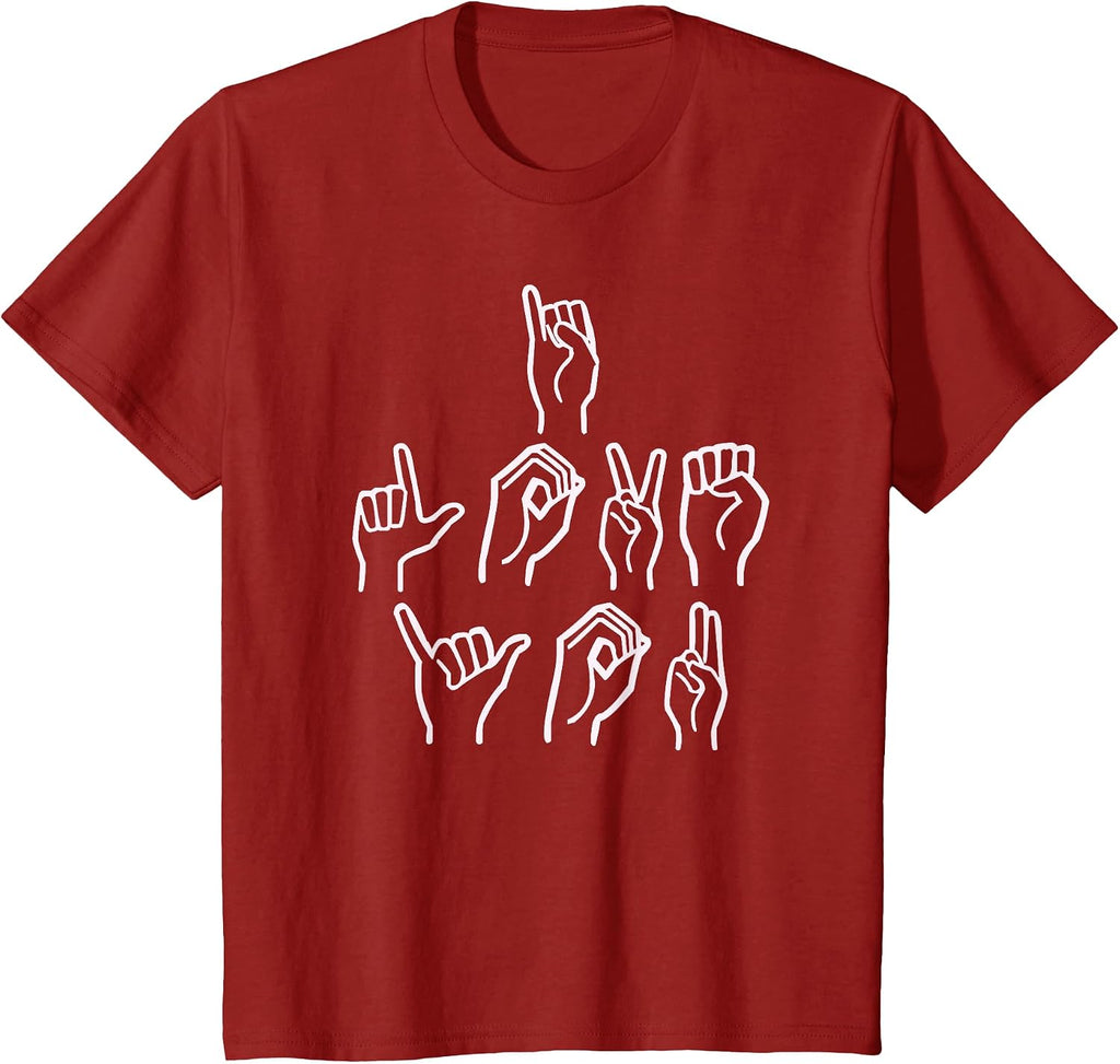 Love ASL American Sign Language Gift T-Shirts