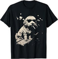 Funny Dog Smoking Goldendoodle Cigarette Cool Dog Design T-Shirt