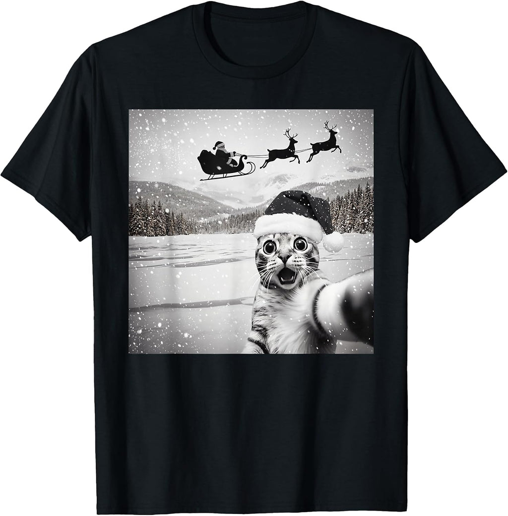 Funny Cat Selfie Graphic Tees