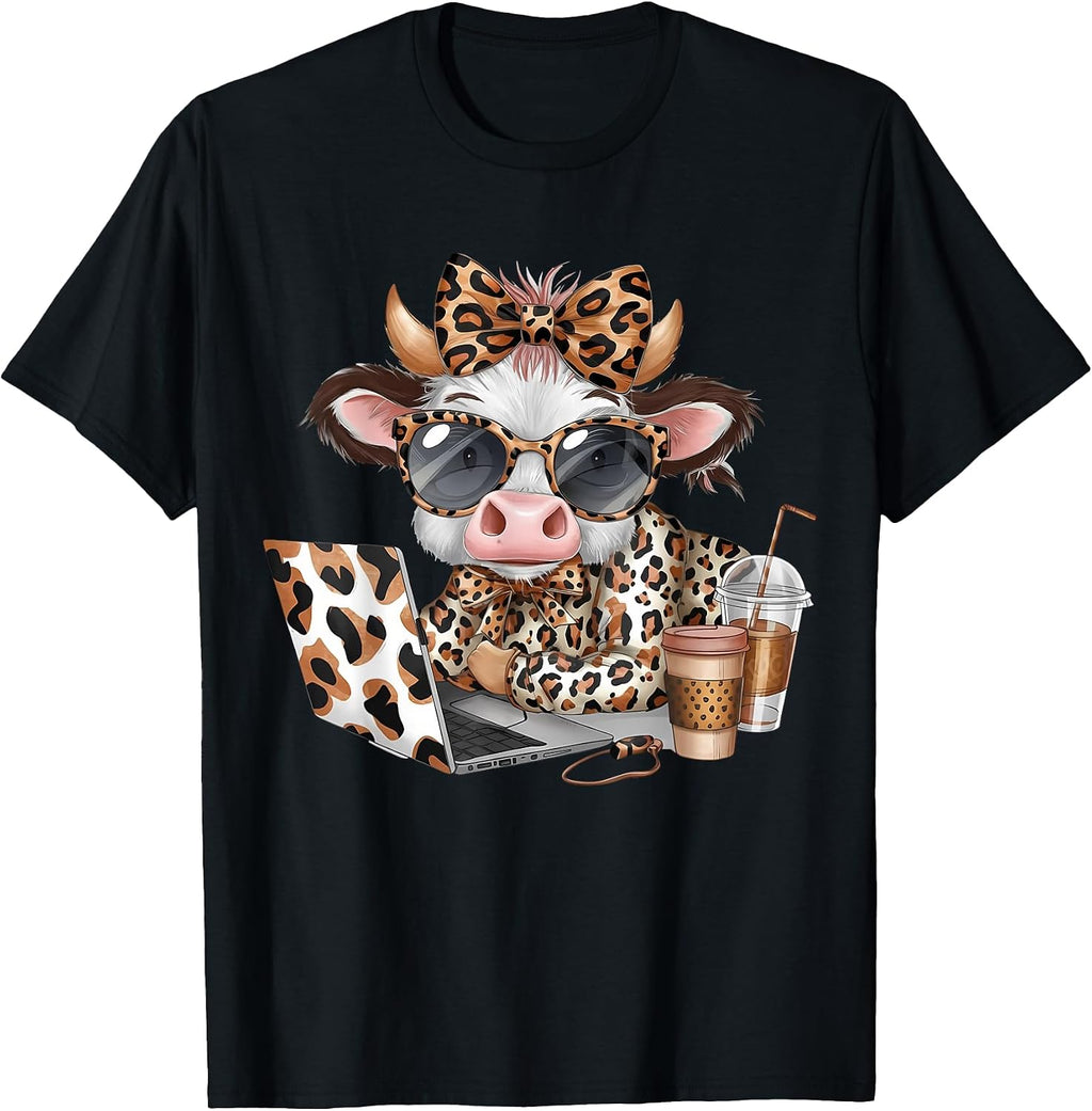 Cute Highland Cow Coffee Addict