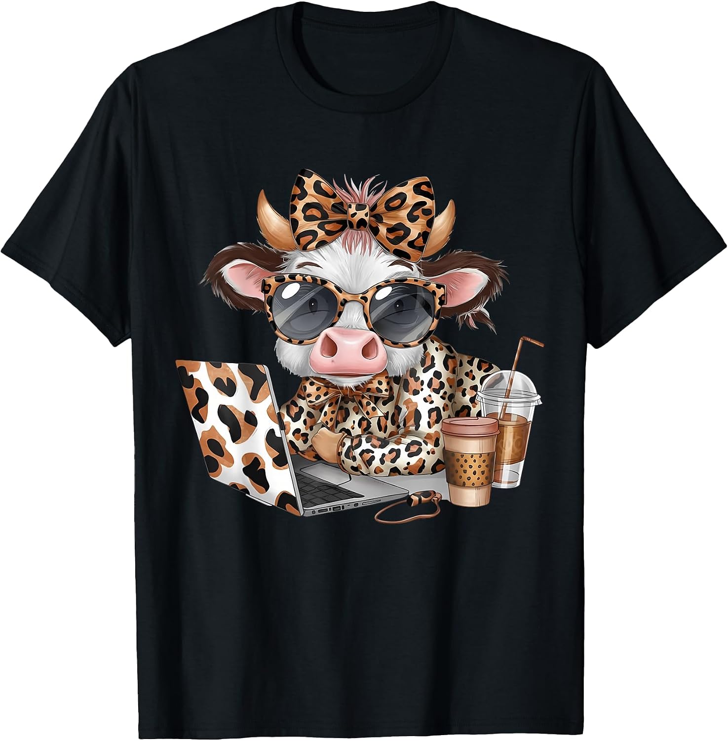 Cute Highland Cow Coffee Addict