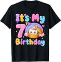 7th Birthday Girl Kawaii Dumpling Anime Birthday Party T-Shirt