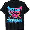 2nd Grade Back to School Baseball Drip Game On Second Grade T-Shirt