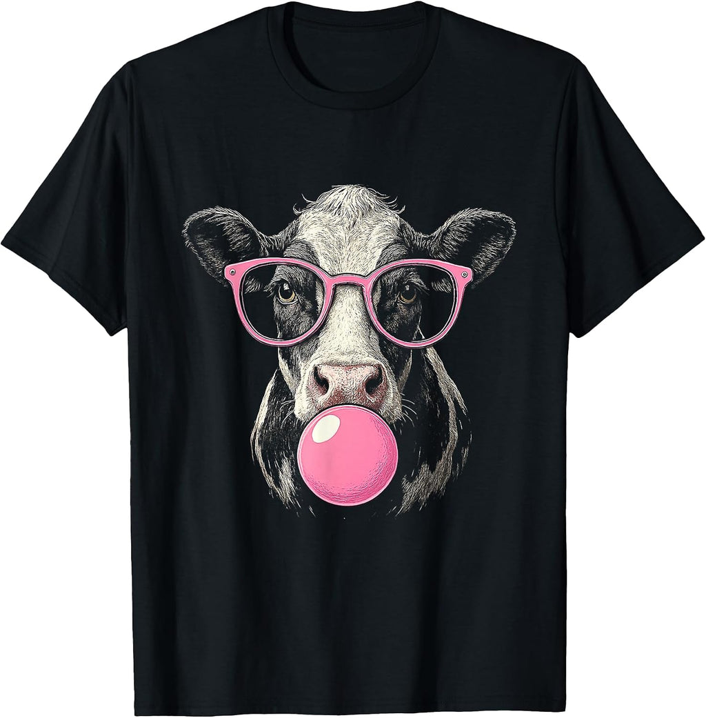 Cool Cow Face Eating Gum