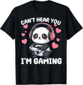 Cute Panda Gamers Video Games Graphic Tee
