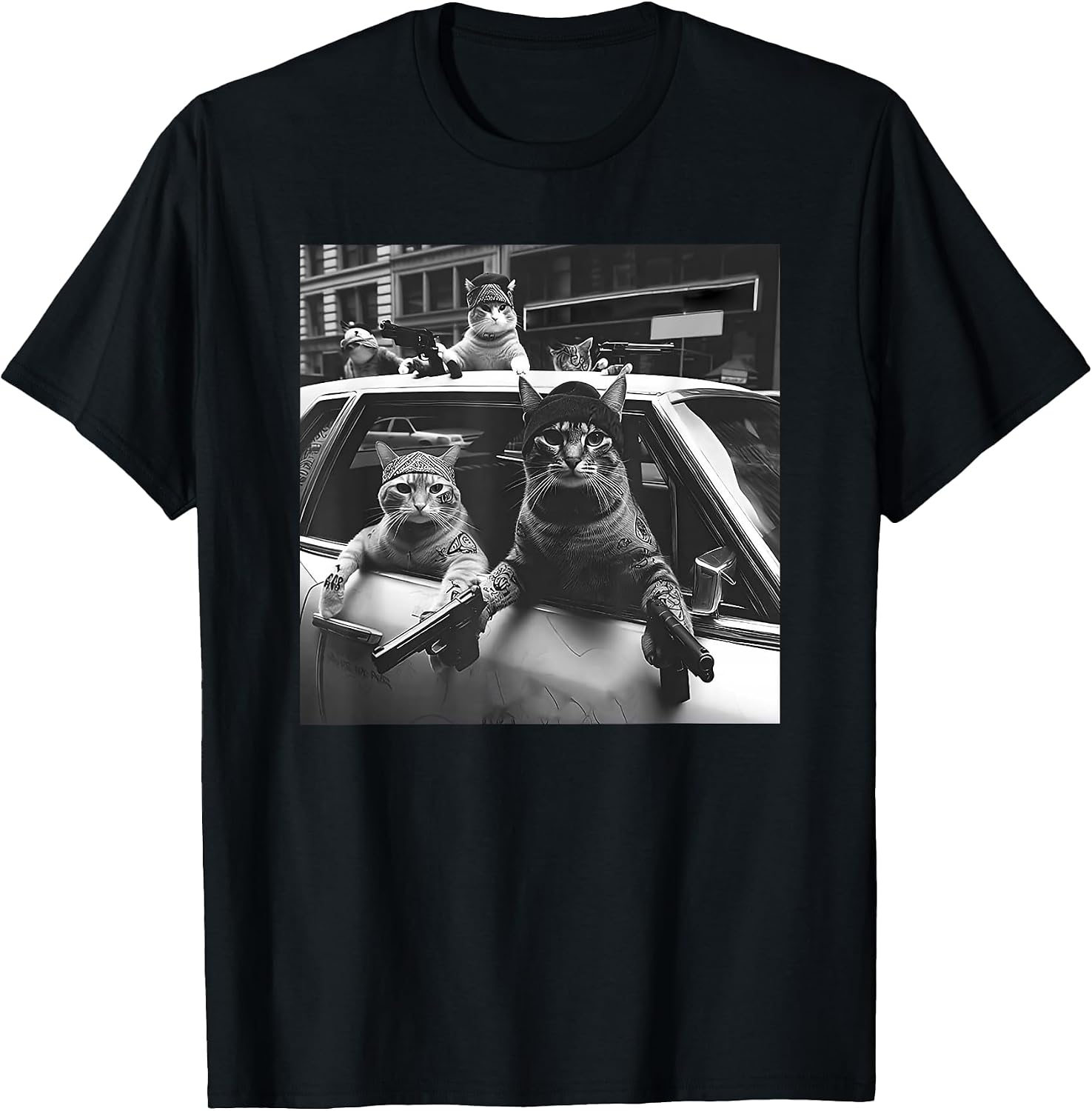 funny cat gang hoodie