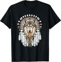 Funny Native American Wolf Feather Tee Shirt
