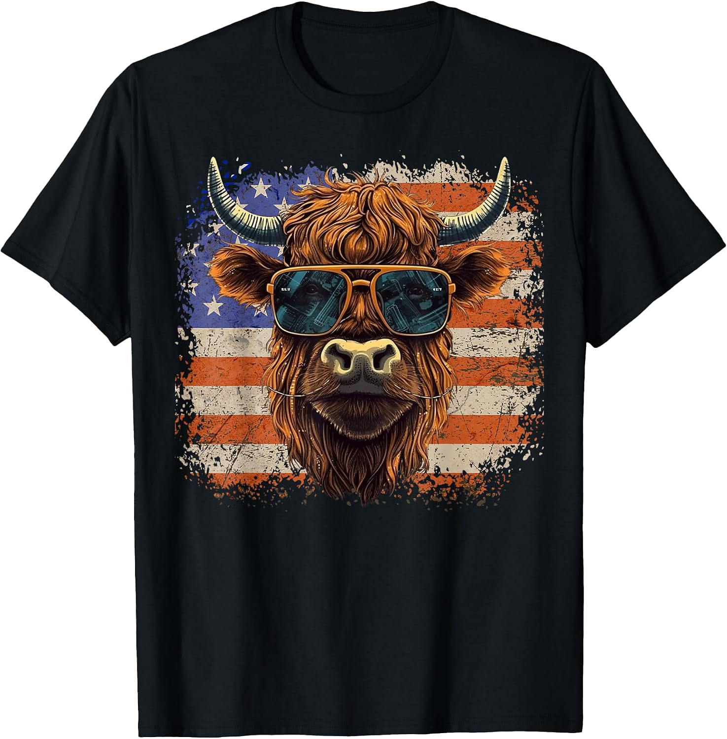 Highland Cow Gifts, Patriotic Gifts, Cool Cow,Farm