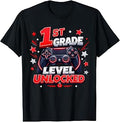 1st Grade Level Unlocked Gamer Back to School Gaming Boys T-Shirt