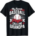 Funny Baseball Grandpa Design for Men Senior Baseball Player T-Shirt