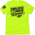 Hi Vis, Hi Viz Runner Up Cotton/Poly Blend Half-Sleeve Safety T-Shirt, Funny Work Shirts for Men, Safety Yellow