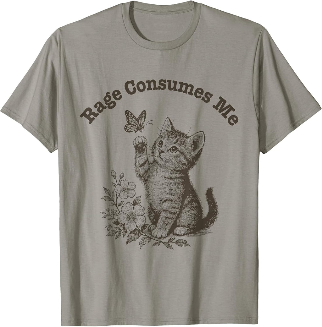 Rage Consumes Me Funny Cat Meme Apparel