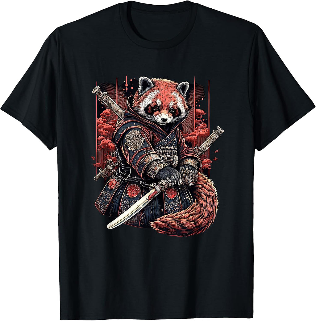Furry Red Panda Fighter Animal Samurai Apparel
