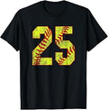 Softball #25 Fast Pitch Love Softball Mom Favorite Player T-Shirt