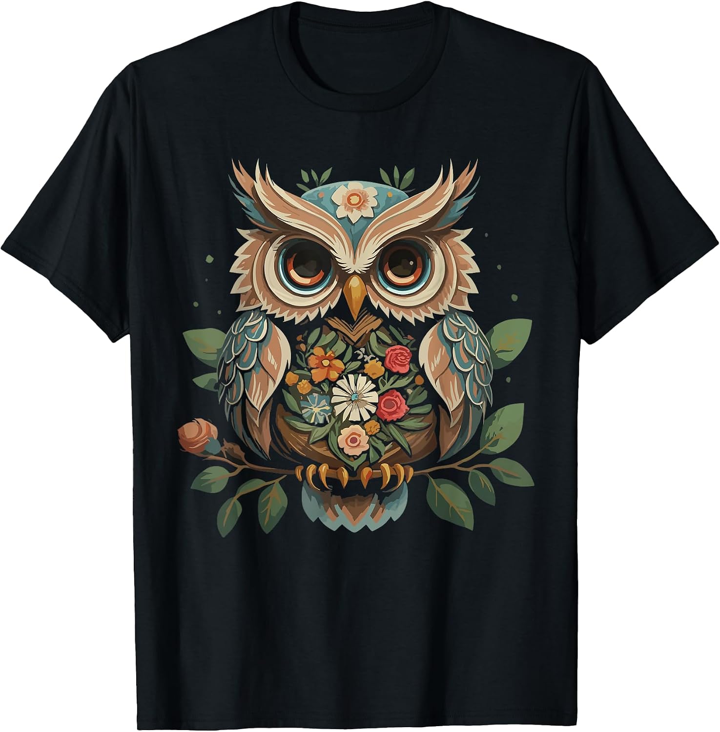 Cottagecore Floral Owl - Owl Lovers - Forestcore
