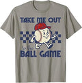 Baseball Take Me Out to The Ball Game Retro Men Boys Kids T-Shirt