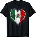 Mexico Flag Heart T-Shirt