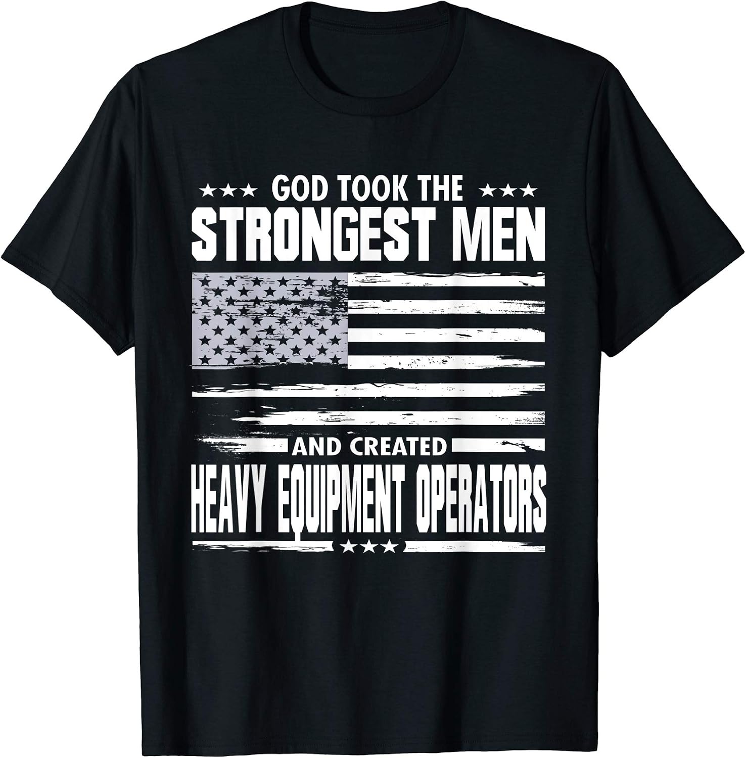 Heavy Equipment Operators Construction Union Worker American T-Shirt