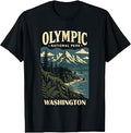 Olympic National Park Washington Vintage Design T-Shirt