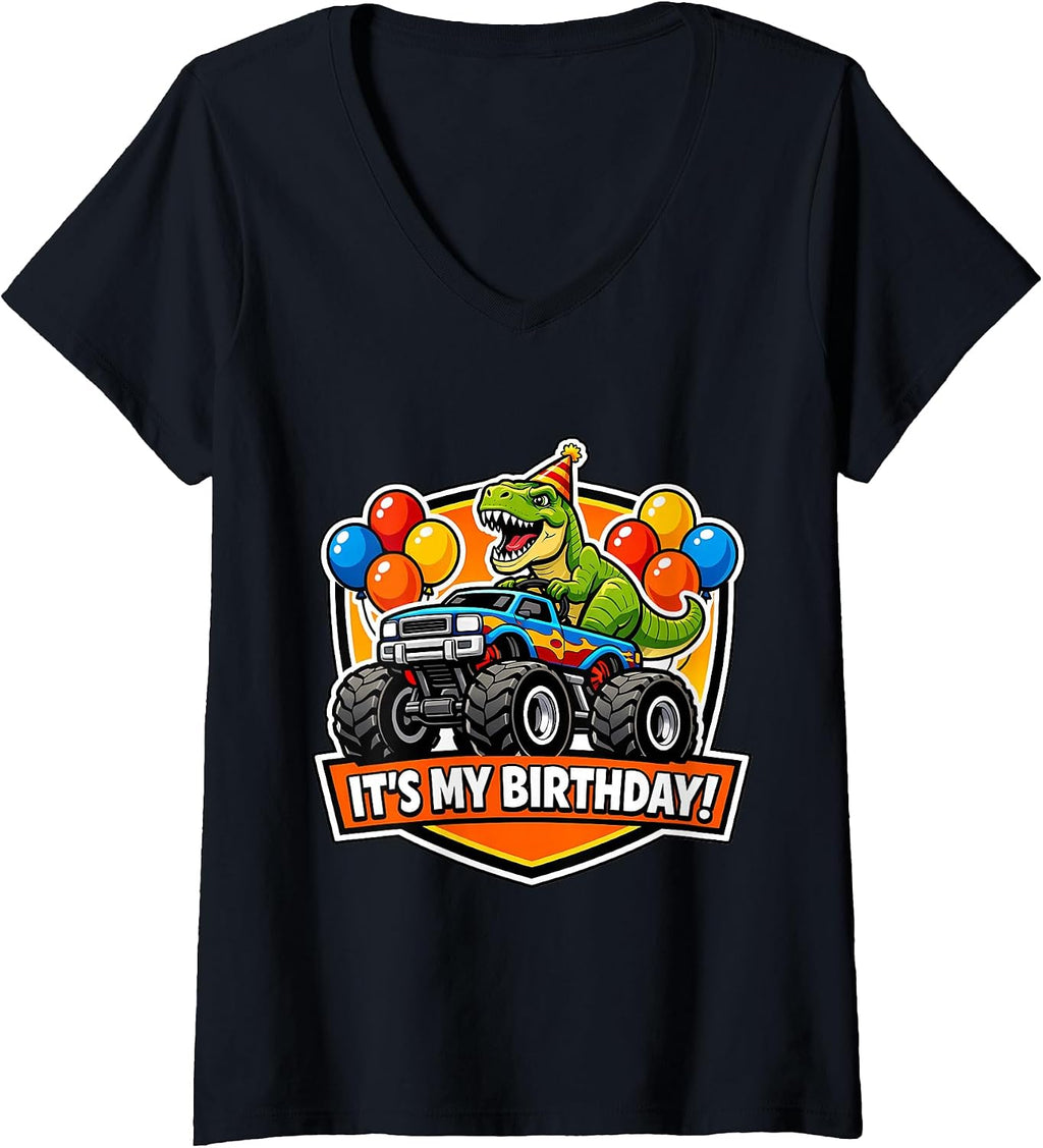 It's My Birthday Party Trex Monster Truck Merch