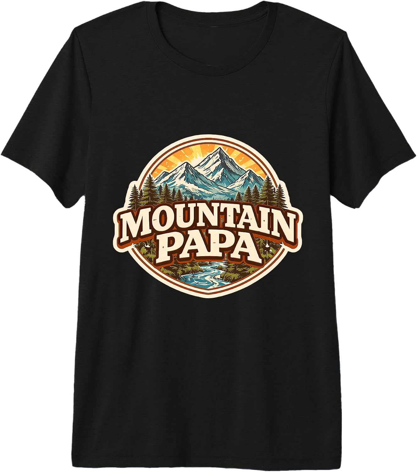 Mountain Papa Father's Day Hiking Hiker Hike Merch