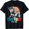 Patriotic Bigfoot Two Fiddy American Flag 4Th of July T-Shirt