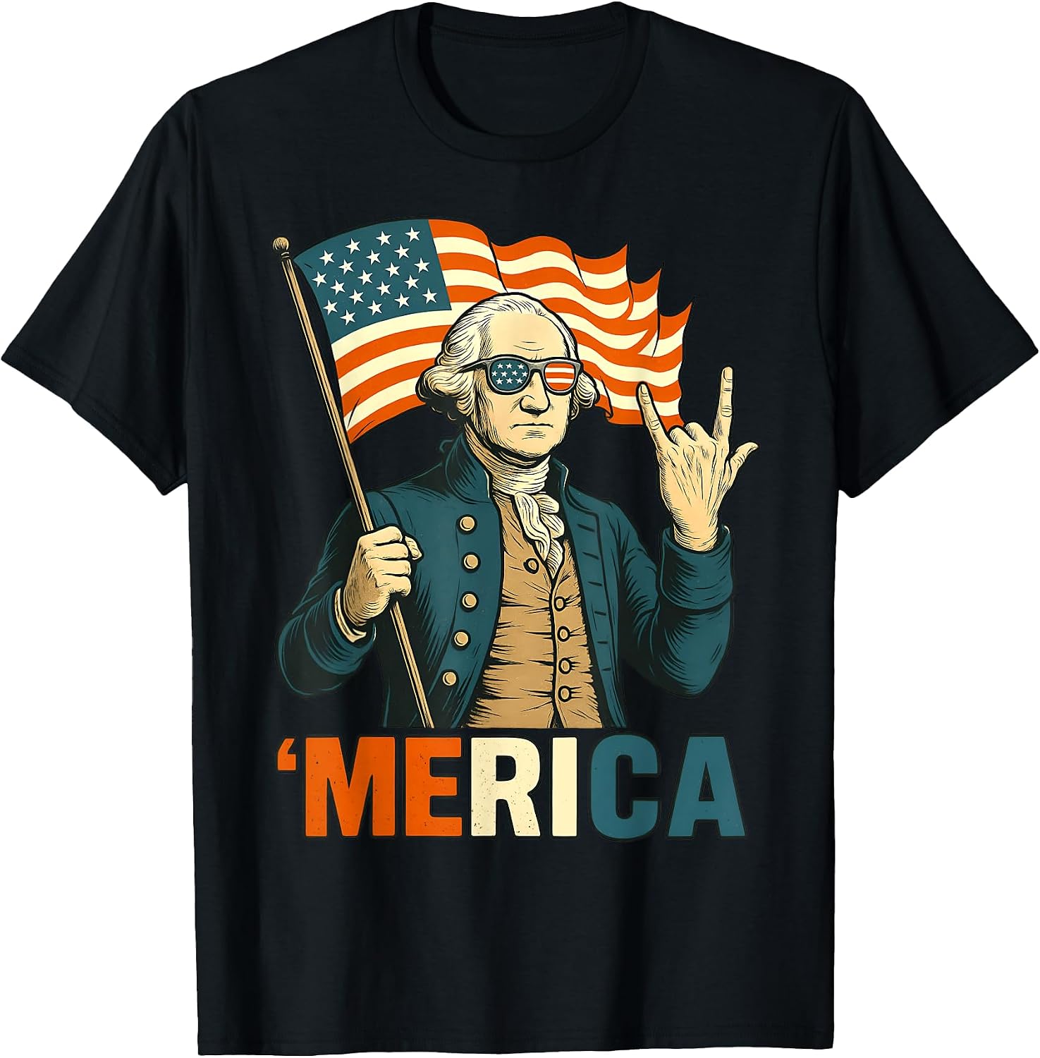Funny 4th of July George Washington 1776 Vintage
