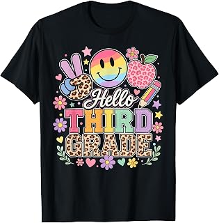 Hello 3rd Grade Boy Girls Teacher Third Grade Back to School T-Shirt