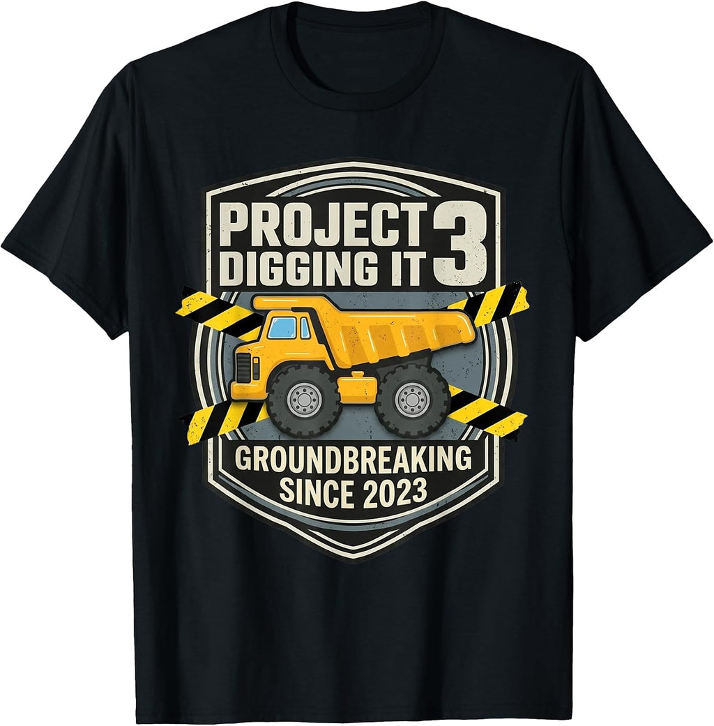 Vintage Project 3 Construction Excavation Team Humor T-Shirt