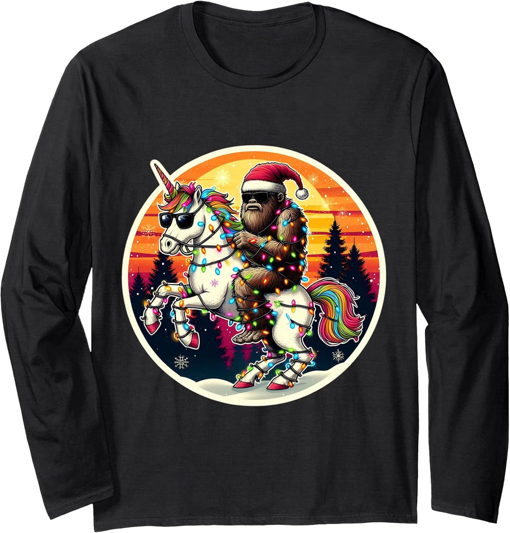 Sasquatch Unicorn Big Foot Merry Christmas Merch