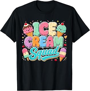 Ice Cream Squad Cute National Ice Cream Day Summer T-Shirt