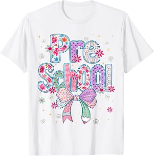 Preschool Coquette Pencil Floral First Day Teacher Girl T-Shirt