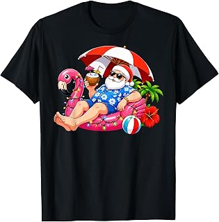 Christmas in July Pool Summer Santa Xmas for Women Men Kids T-Shirt