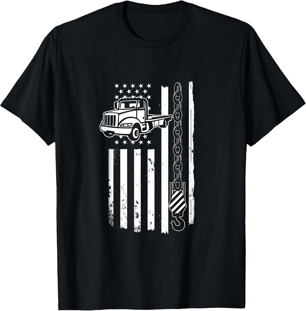 US Flag Tow Truck Breakdown Truck Wrecker Gift