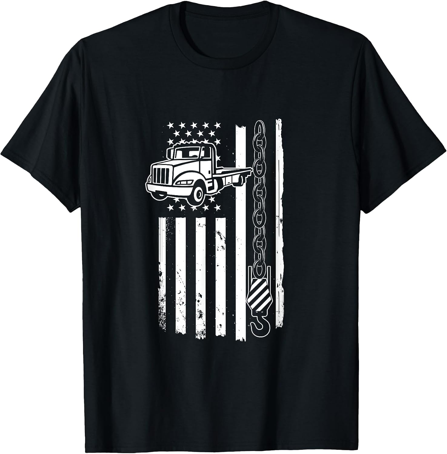 US Flag Tow Truck Breakdown Truck Wrecker Gift