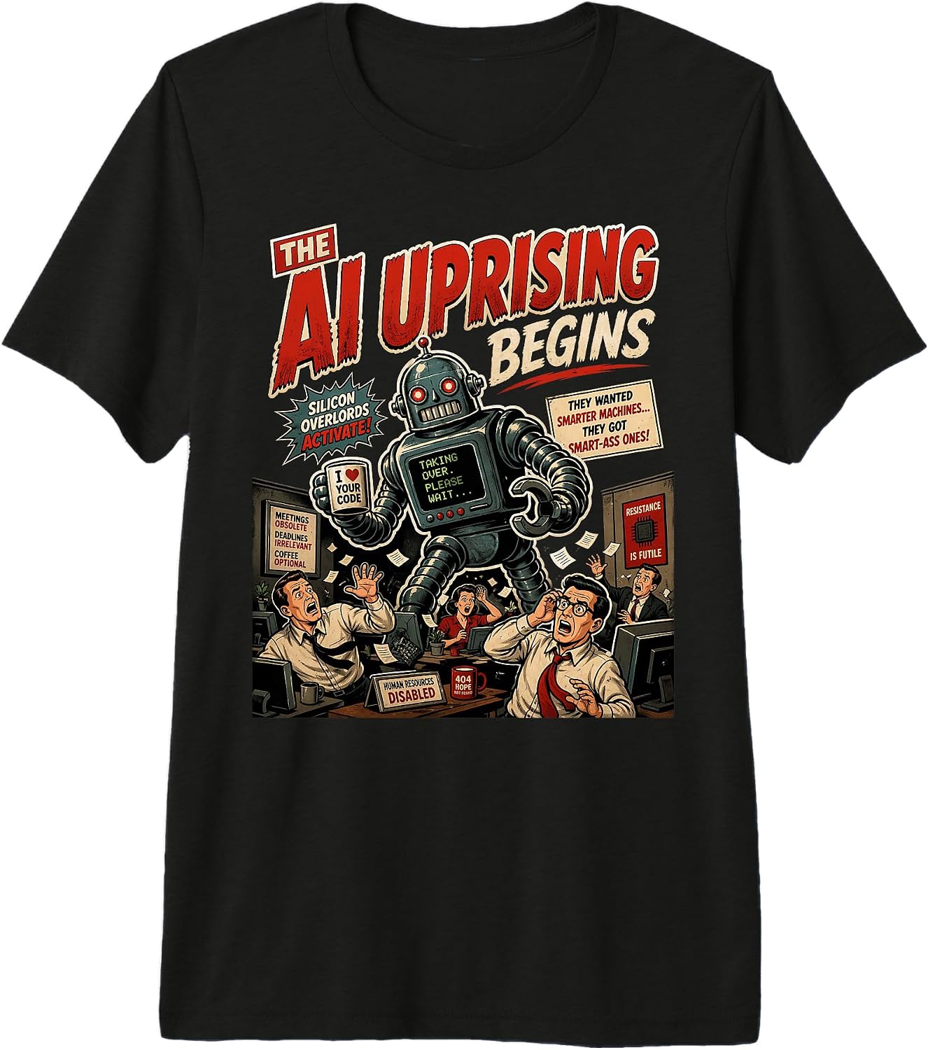 Vintage AI Humor For Programmer Nerd