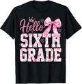 Hello 6th Grade Bow Teacher Back to School Sixth Grade T-Shirt