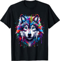 Western Wolf Animal Splash Art Painting