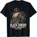 Black Cowboy Bill Pickett Vintage Western Rodeo Legend T-Shirt