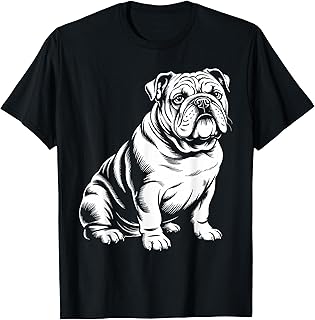 Cool English Bulldog Art for Men Women Kids English Bulldog T-Shirt