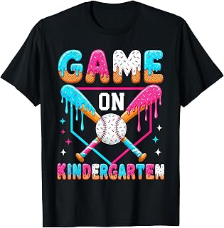 First Day of Kindergarten Baseball Drip for Boys 1st School T-Shirt