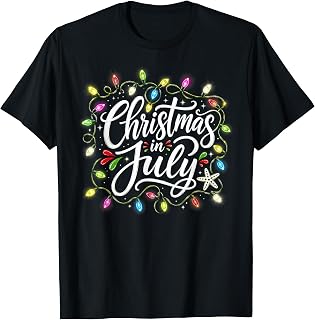 Christmas in July Lights Summer Xmas T-Shirt