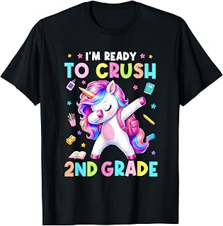 I'm Ready to Crush 2nd Grade Unicorn Back to School Girls T-Shirt