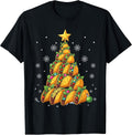 Funny Taco Christmas Tree Xmas Mexican Food Tees.