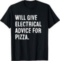 Funny Electrician Pizza Typography Gifts