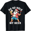 Ugly Christmas in July Summer Santa Beach Hawaiian Party T-Shirt